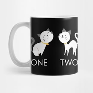 ONE TWO THREE FOUR Cats Mug